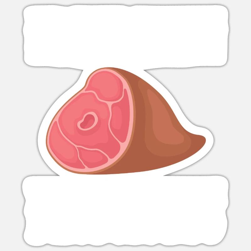 Ham - Sticker size S (10 x 10 cm) - white matte