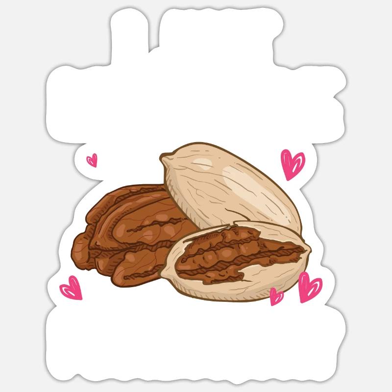 Pecan Nuts Gift Sticker size S (10 x 10 cm)