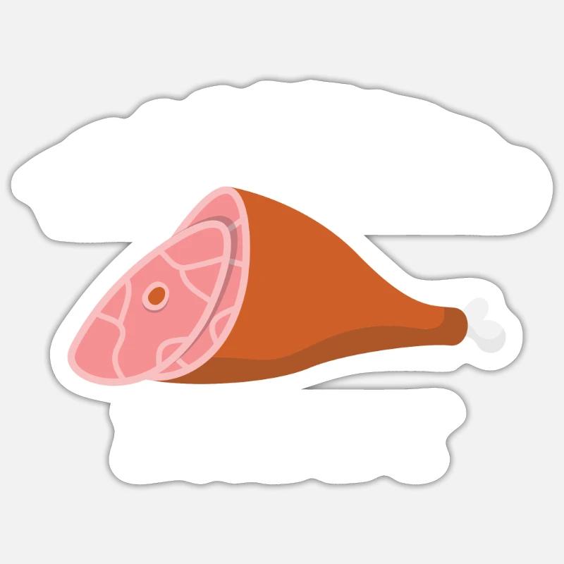Ham - Sticker size S (10 x 10 cm) - white matte