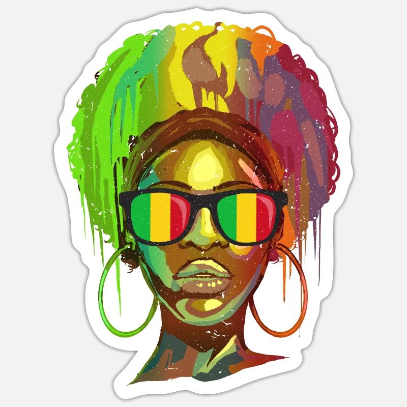 Mali - Sticker size S (10 x 10 cm) - white matte