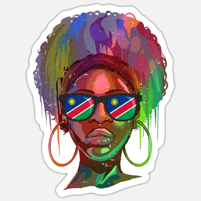 Namibia - Sticker size S (10 x 10 cm) - white matte