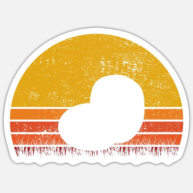 Potato Retro Mashed Potato Farmer Gift Sticker size S (10 x 10 cm)