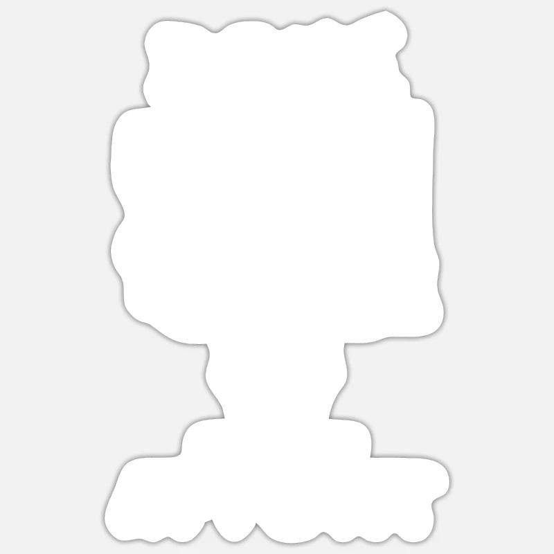 Bone Appetit - Sticker Größe S (10 x 10 cm) - Mattweiß