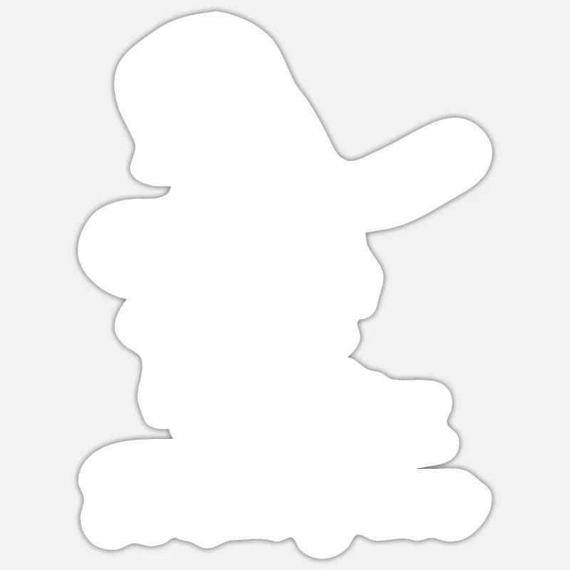 Resting Witch Face - Sticker Größe S (10 x 10 cm) - Mattweiß