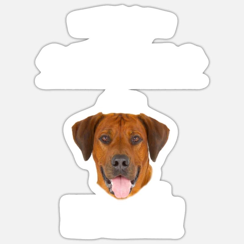 Endlich stolzer Papa - Rhodesian Ridgeback - Sticker Größe S (10 x 10 cm) - Mattweiß