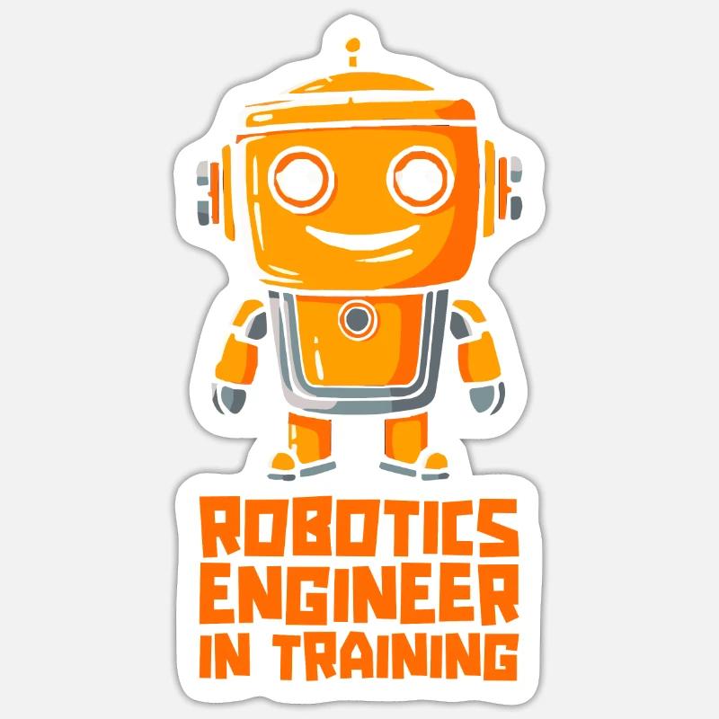 Formation robotique Ai robot - Sticker taille S (10 x 10 cm) - blanc mat