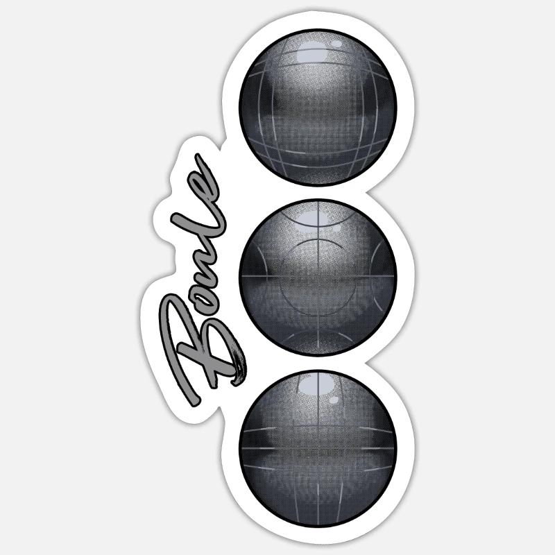 Boules - Sticker taille S (10 x 10 cm) - blanc mat