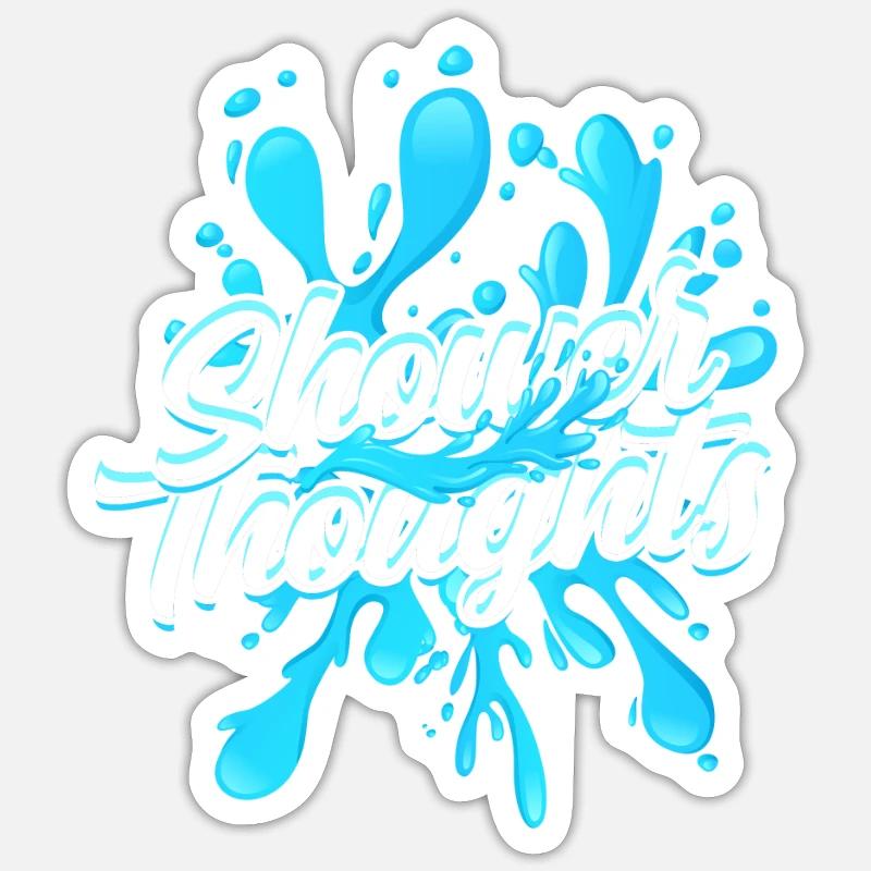 Pensées de douche - Douche Sticker taille S (10 x 10 cm)