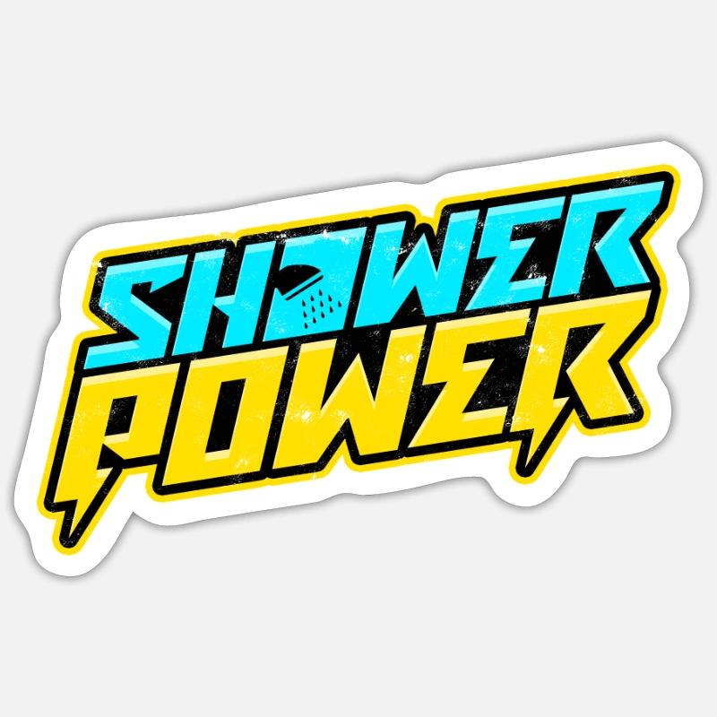 Douche Power - Douche Sticker taille S (10 x 10 cm)