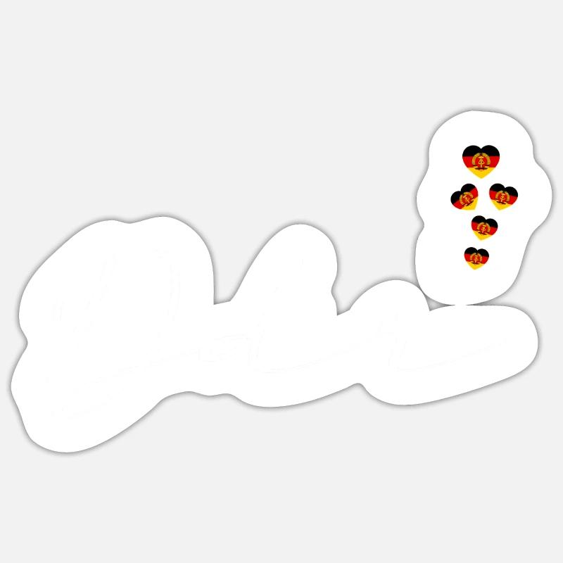 DDR - Sticker taille S (10 x 10 cm) - blanc mat