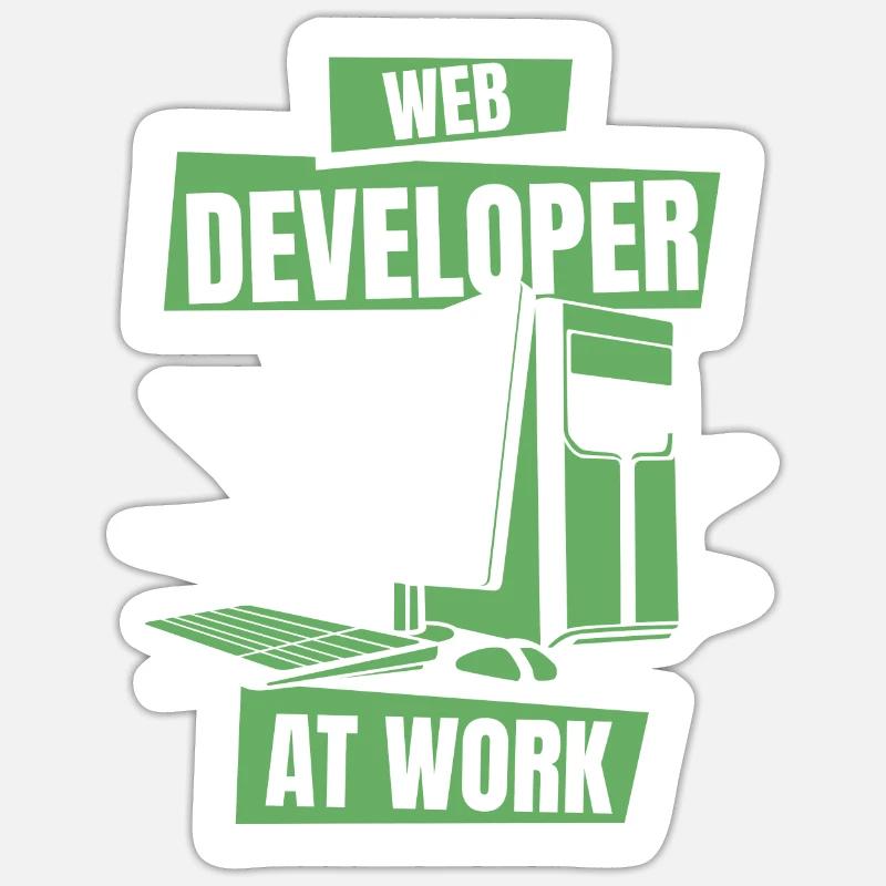 Web Developer Webdeveloper Cool - Sticker size S (10 x 10 cm) - white matte