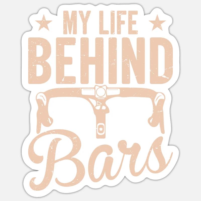 Mein Leben Hinter Gittern Sticker Größe S (10 x 10 cm)