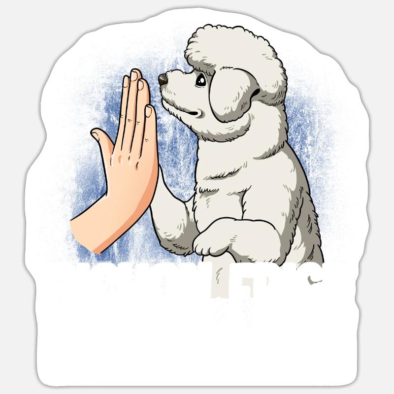Bichon Frise - Sticker size S (10 x 10 cm) - white matte