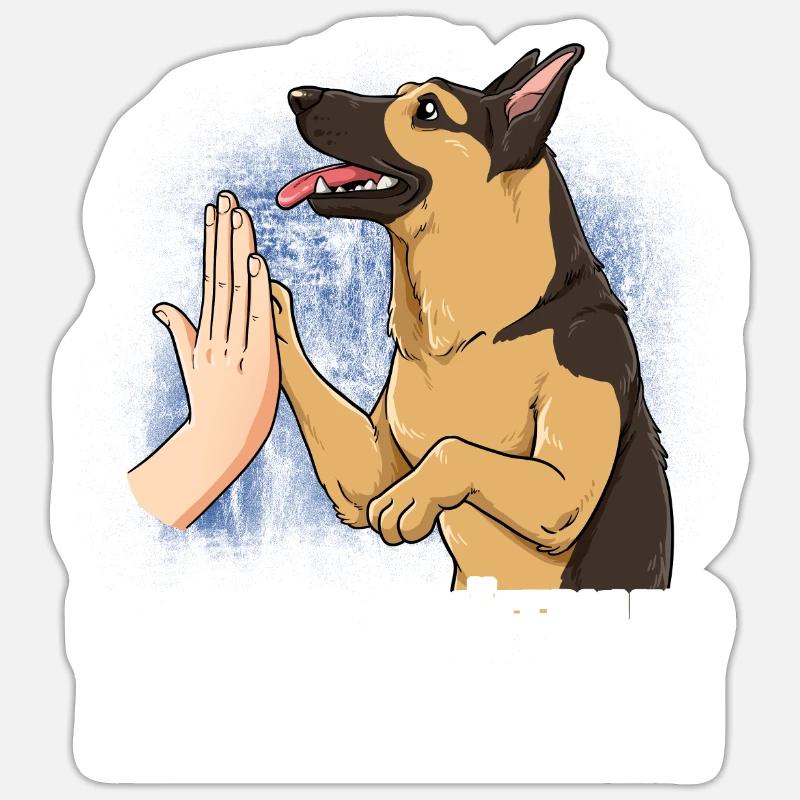 German Shepherd - Sticker size S (10 x 10 cm) - white matte