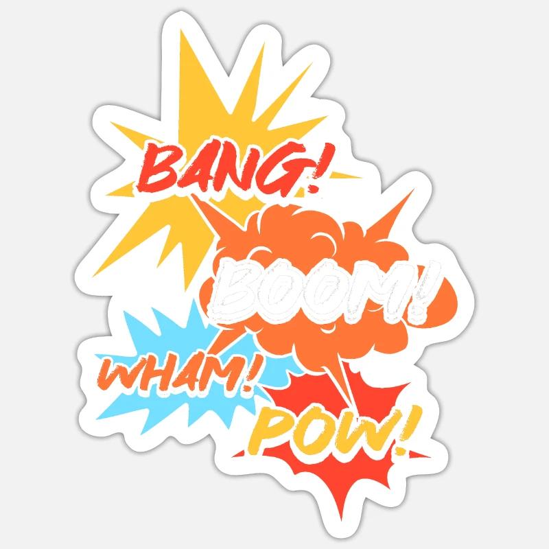Comic Cartoon Speech Bubbles - Sticker size S (10 x 10 cm) - white matte