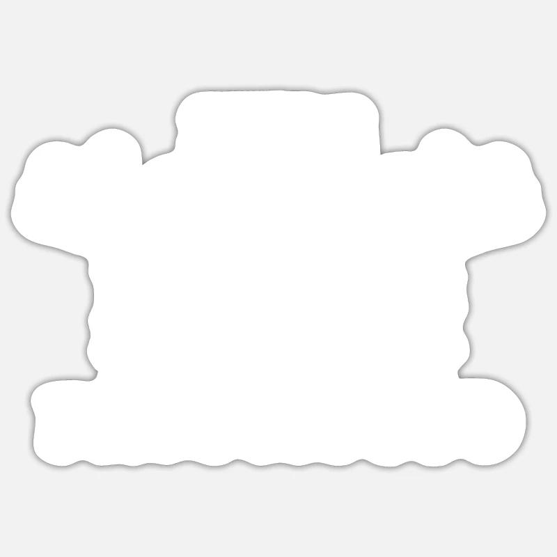 Ham - Sticker size S (10 x 10 cm) - white matte