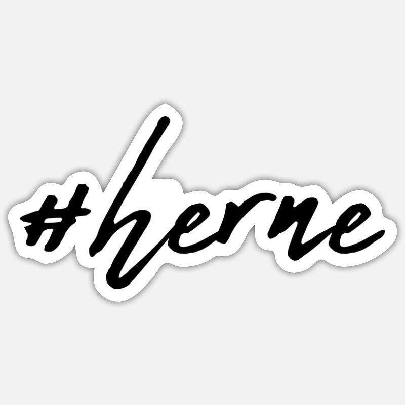 Herne - Sticker size S (10 x 10 cm) - white matte