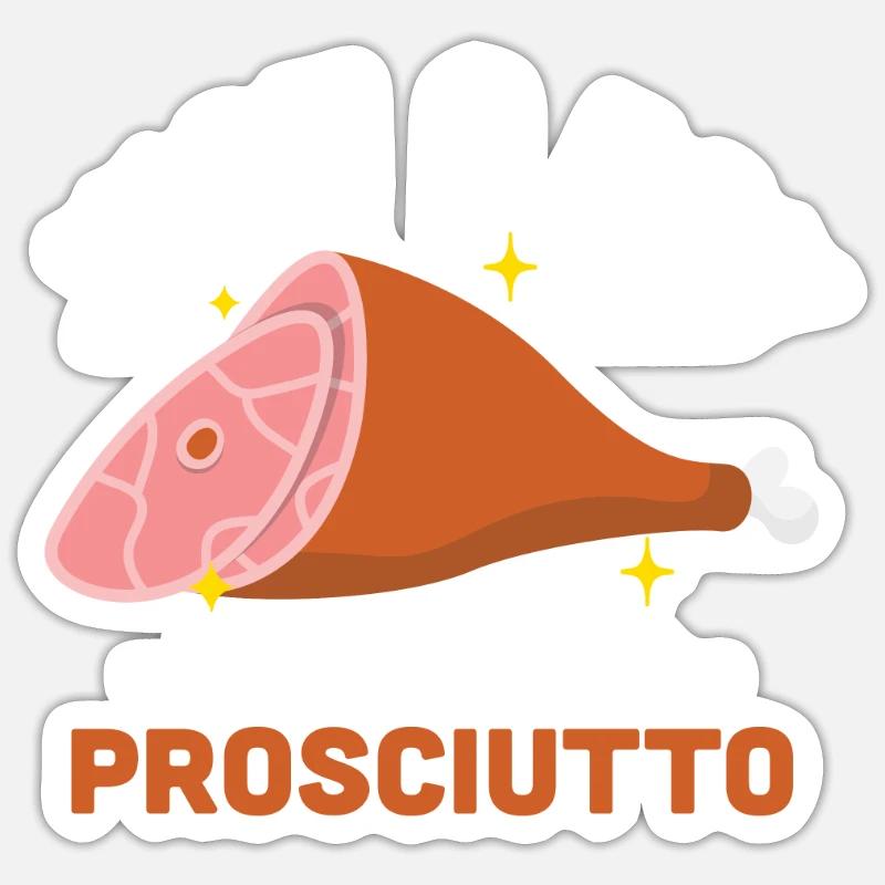 Ham - Sticker size S (10 x 10 cm) - white matte