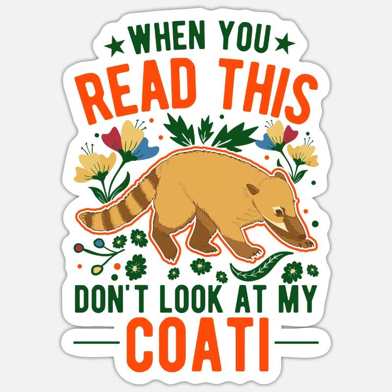 Coati Gift Proboscis Bear Coati Sticker size S (10 x 10 cm)