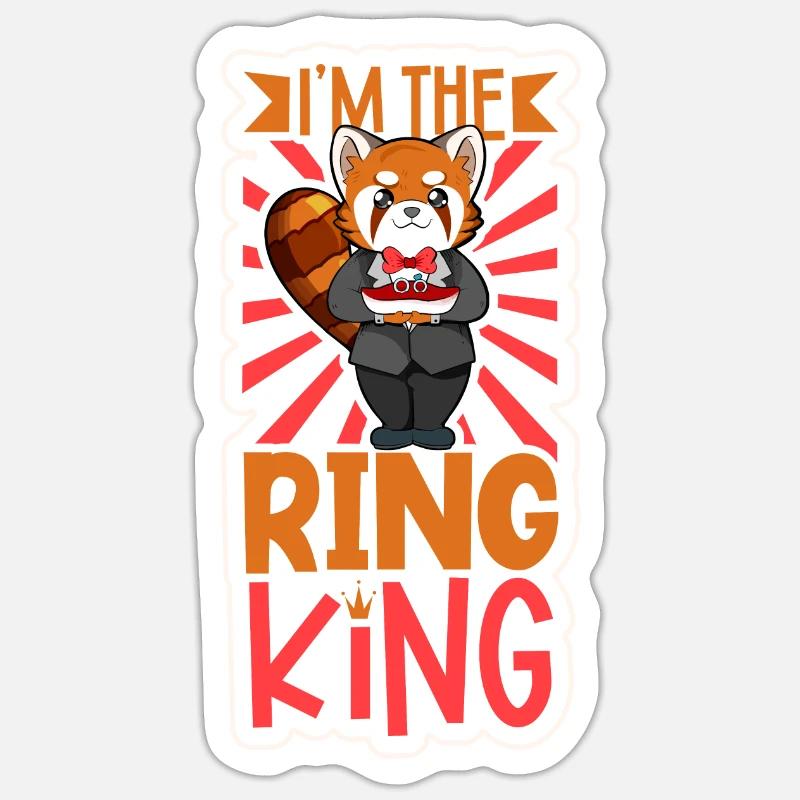 Ich bin der Ring King - Ringträger Sticker Größe S (10 x 10 cm)