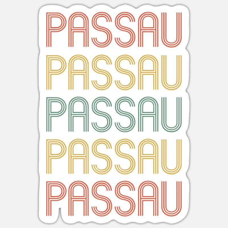 Passauerin Passauer Passau - Sticker Größe S (10 x 10 cm) - Mattweiß