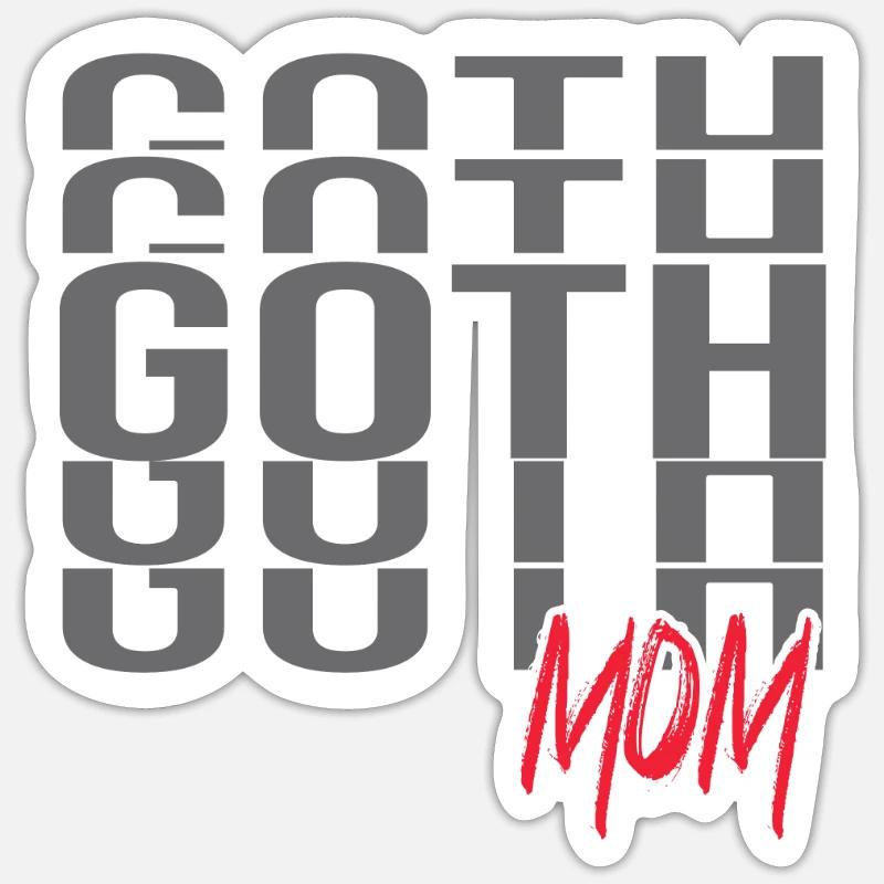 Goth Emo - Sticker Größe S (10 x 10 cm) - Mattweiß