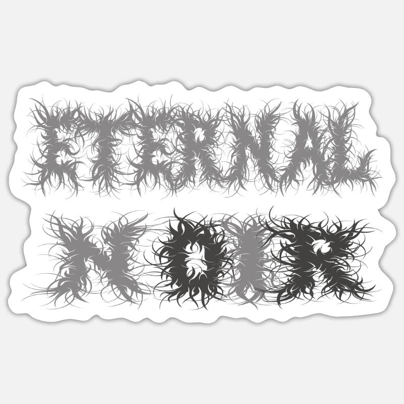 Goth Emo - Sticker taille S (10 x 10 cm) - blanc mat