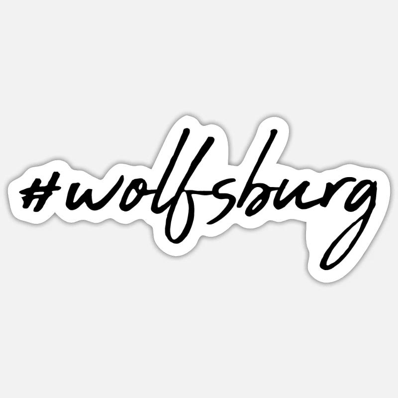 Wolfsburg - Sticker size S (10 x 10 cm) - white matte