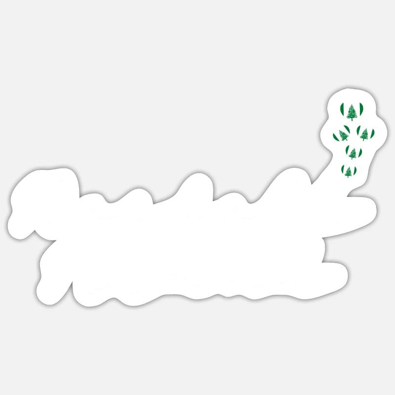 Île Norfolk - Sticker taille S (10 x 10 cm) - blanc mat