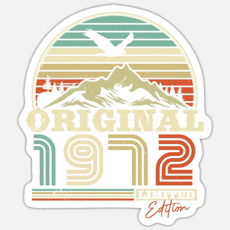 Timeless '72 - Sticker size S (10 x 10 cm) - white matte