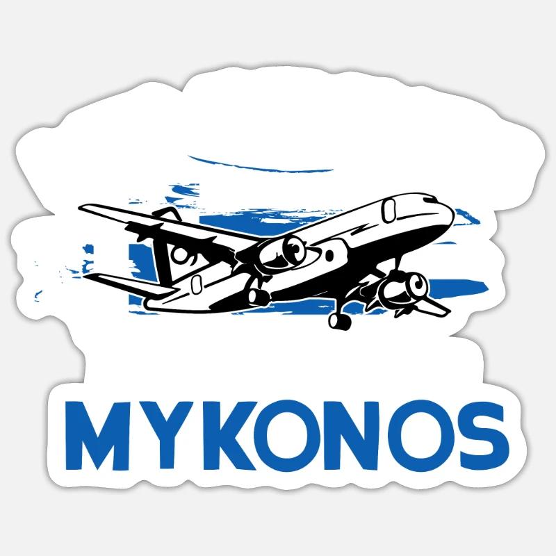 Mykonos - Sticker Größe S (10 x 10 cm) - Mattweiß