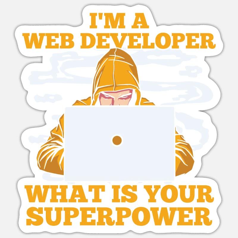 Web Developer Web Developer Zool - Sticker size S (10 x 10 cm) - white matte