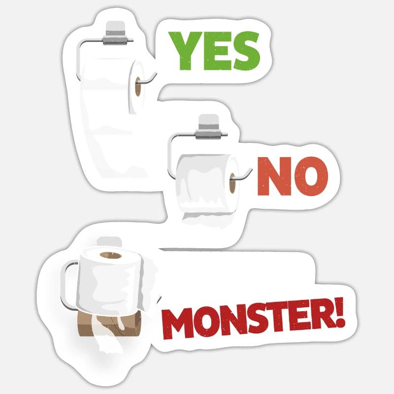 Lustiges Toilettenpapier Tutorial Sticker Größe S (10 x 10 cm)