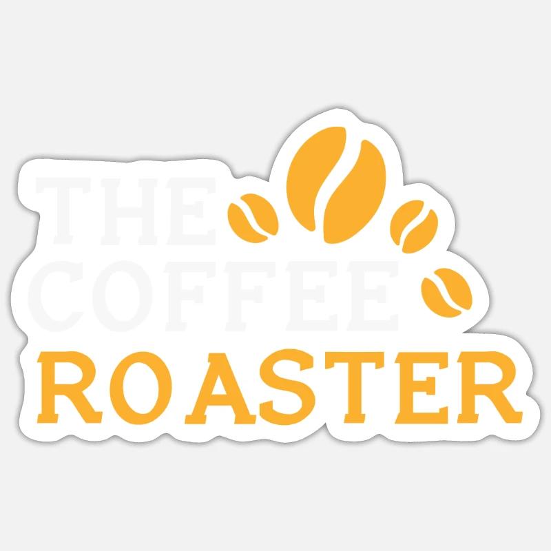 Coffee Roasting Gift - Sticker size S (10 x 10 cm) - white matte