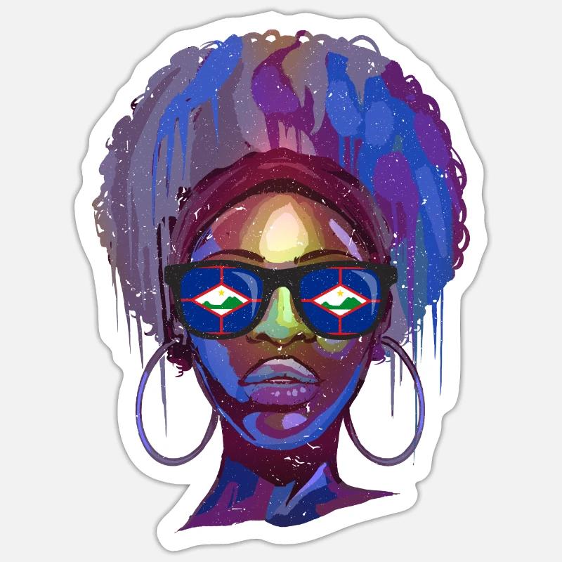 Sint Eustatius - Sticker taille S (10 x 10 cm) - blanc mat