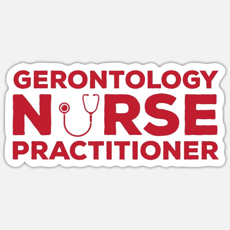 Gerontological nurse practitioner - Sticker size S (10 x 10 cm) - white matte