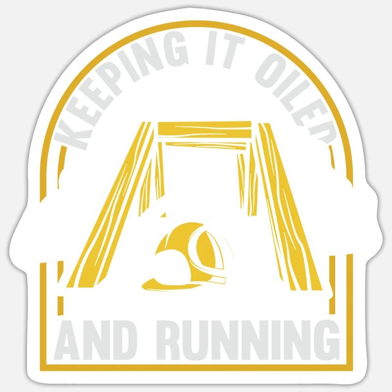 Engineer Cool Mining Engineer - Sticker size S (10 x 10 cm) - white matte