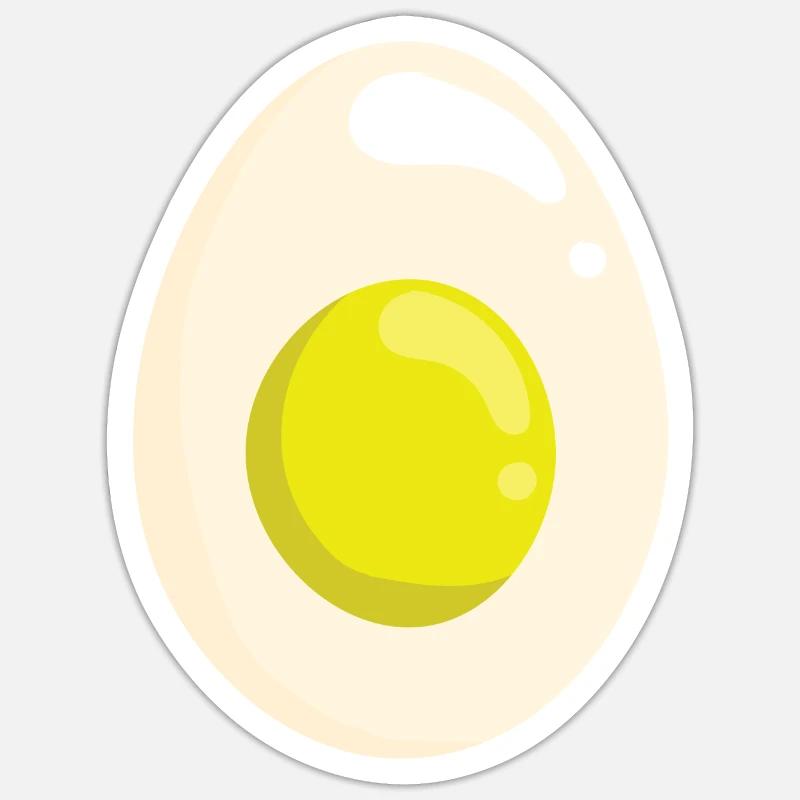 Ei Egg Eigelb Speck Frühstück Morgen Sticker Größe S (10 x 10 cm)