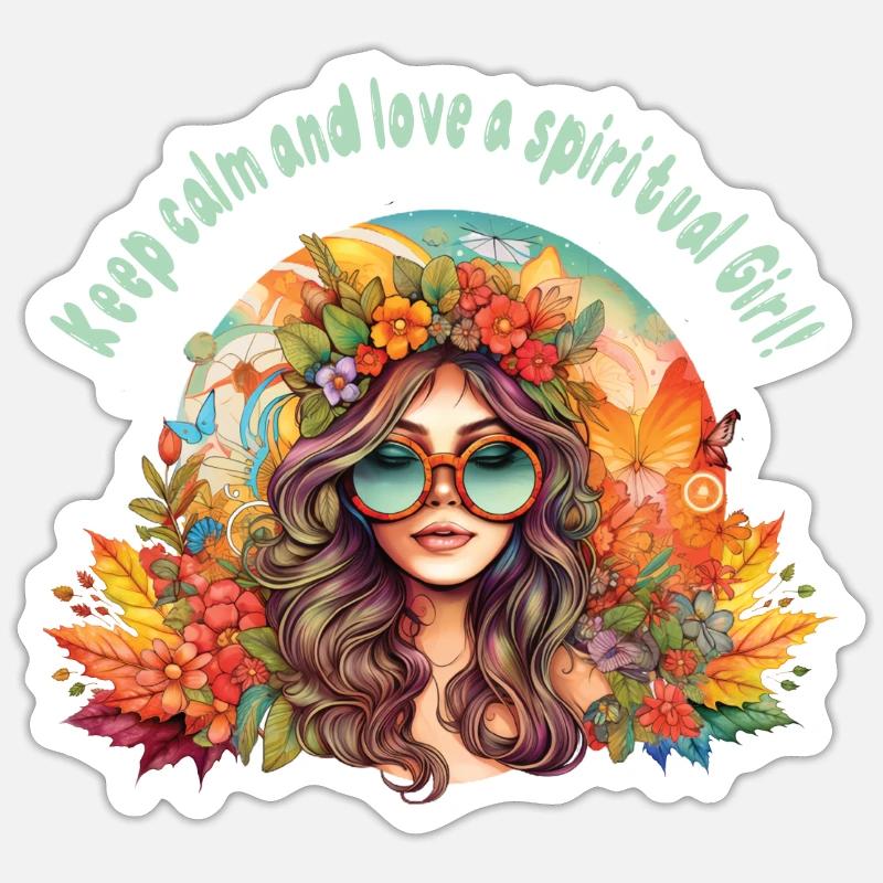 Hippy - Sticker size S (10 x 10 cm) - white matte