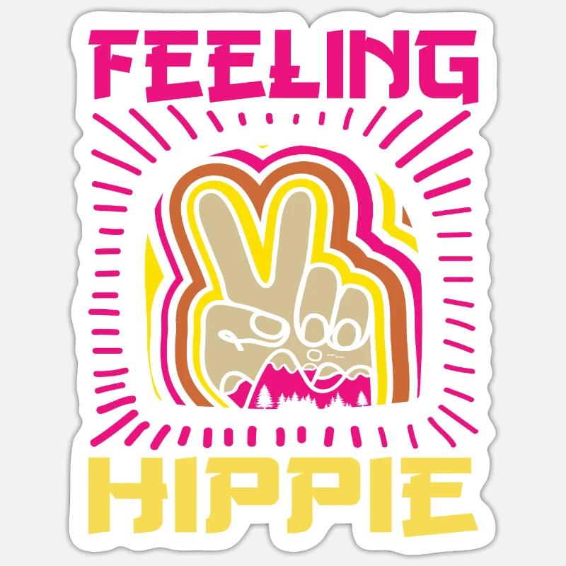 Hippy - Sticker size S (10 x 10 cm) - white matte