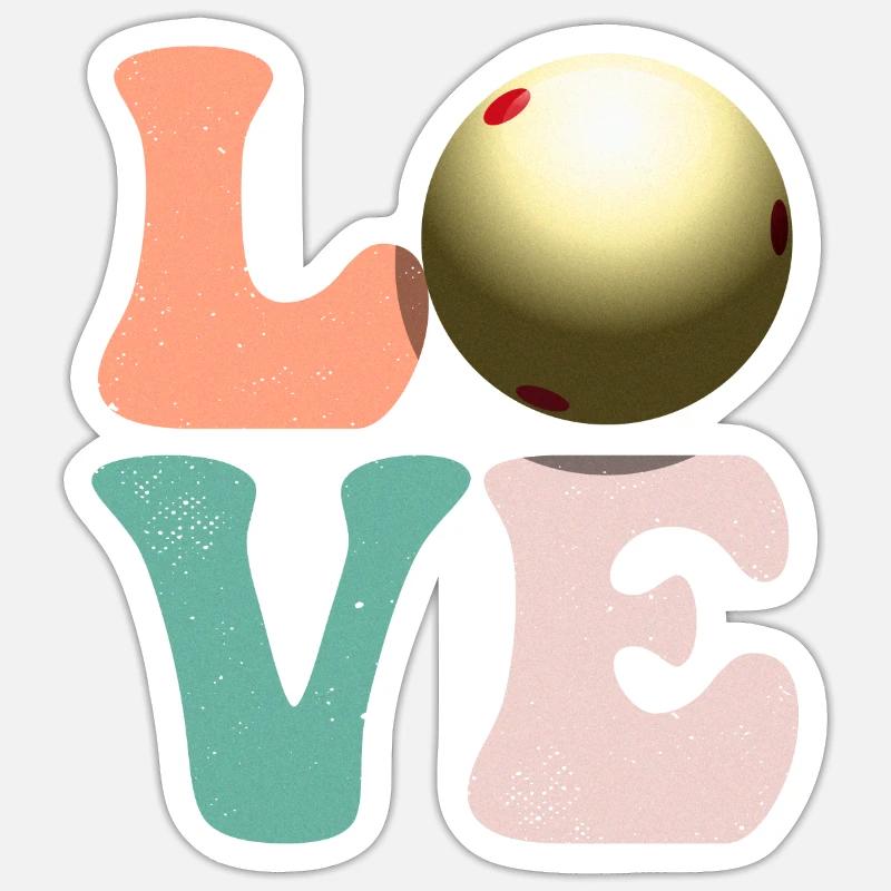 Billiards Pool - Sticker size S (10 x 10 cm) - white matte