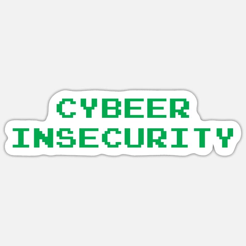 cyber insecurity - Sticker size S (10 x 10 cm) - white matte