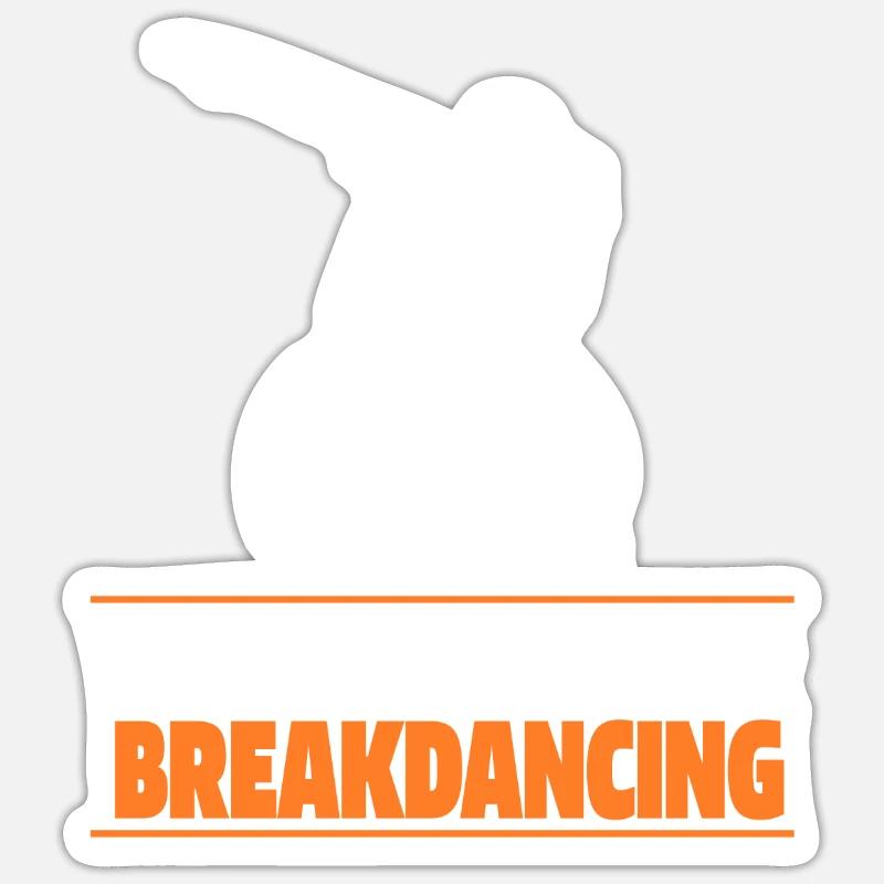 Breakdance Breakdancer Breakdancing Rollstuhl - Sticker Größe S (10 x 10 cm) - Mattweiß