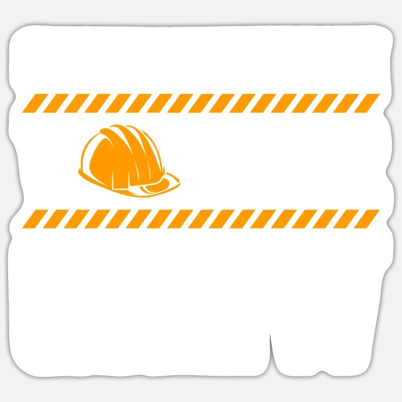 Construction Worker Crew - Sticker size S (10 x 10 cm) - white matte