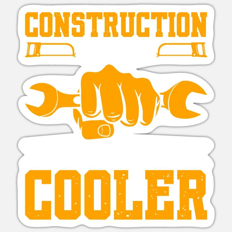 Construction Workerlike A Regular Dad But Cooler Sticker Größe S (10 x 10 cm)
