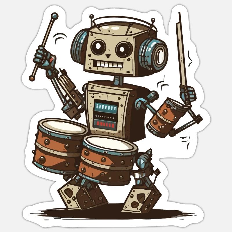 Beat Drop - Sticker size S (10 x 10 cm) - white matte