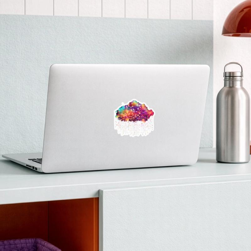 Cloud Computing Cyberpunk Developer IT Computer Sticker taille S (10 x 10 cm)