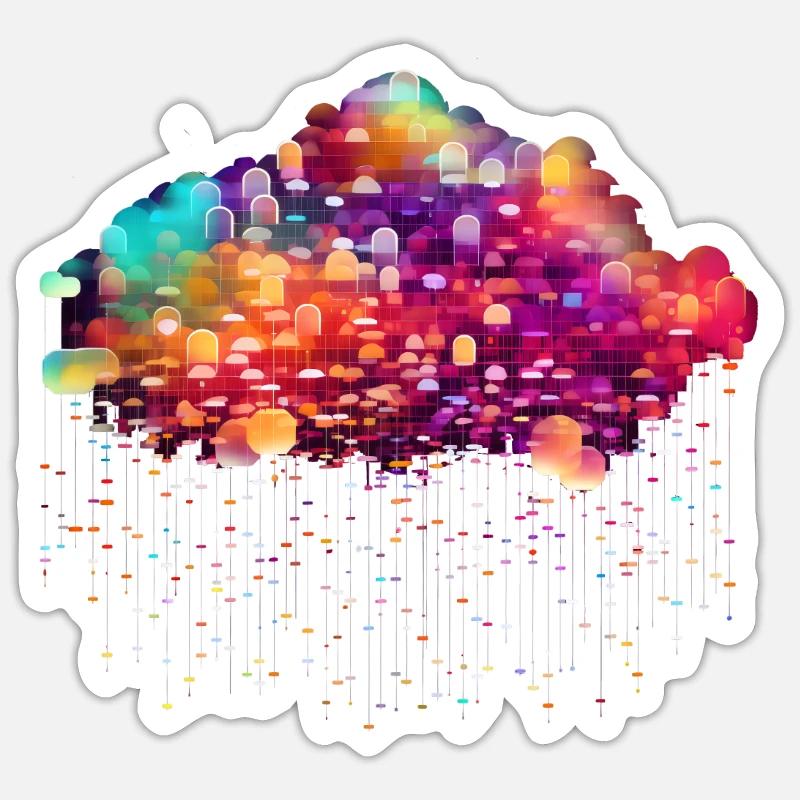 Cloud Computing Cyberpunk Developer IT Computer Sticker size S (10 x 10 cm)