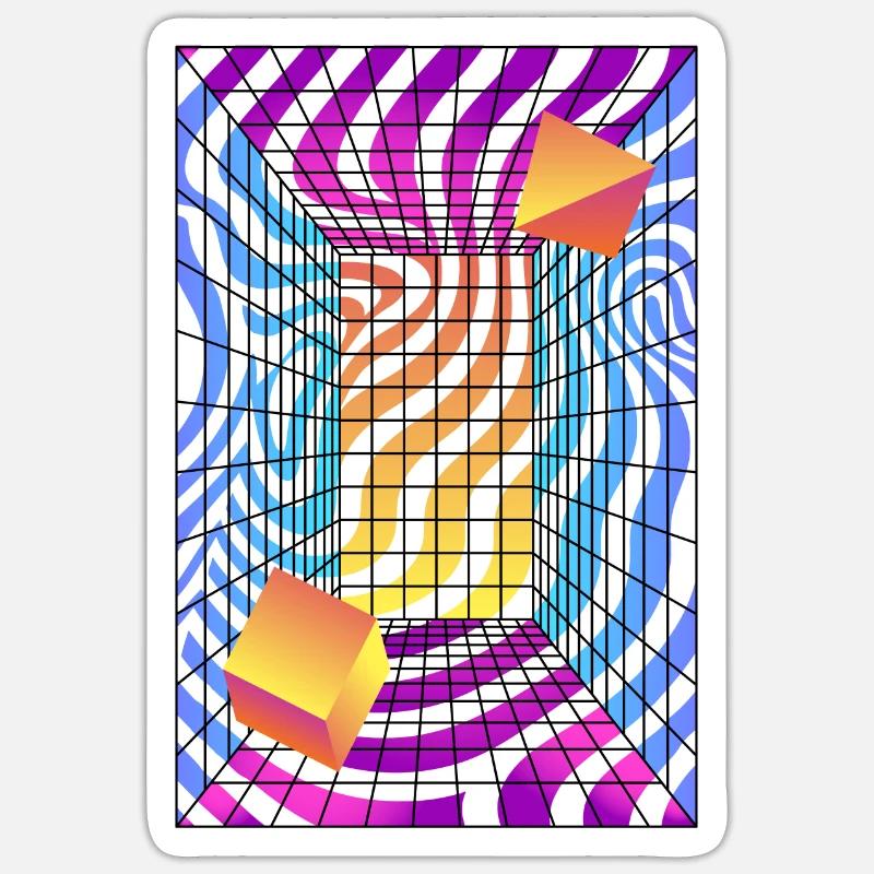 80 ́s Synthwave Synthesizer Music Retro Sticker size S (10 x 10 cm)