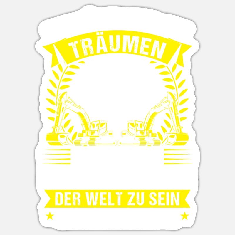 Baggerfahrer Beruf Lader Geschenk Sticker Größe S (10 x 10 cm)